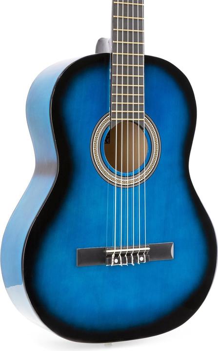Produktbild Max Konzertgitarre SoloArt Set Blau (Akustik Gitarren Set, Holz)