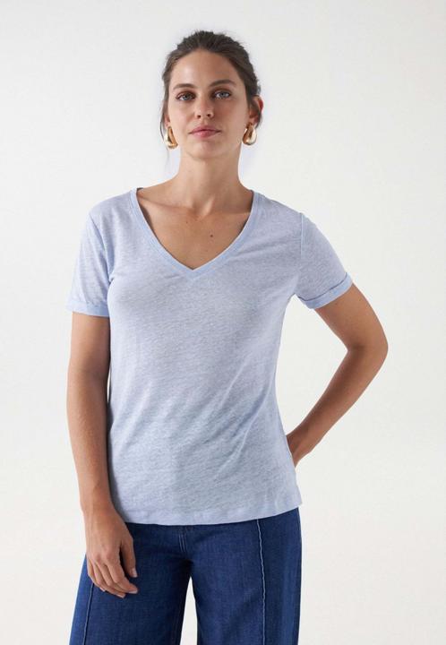 Immagine prodotto Salsa Jeans Magliette Maglietta in lino con scollo a V (L)