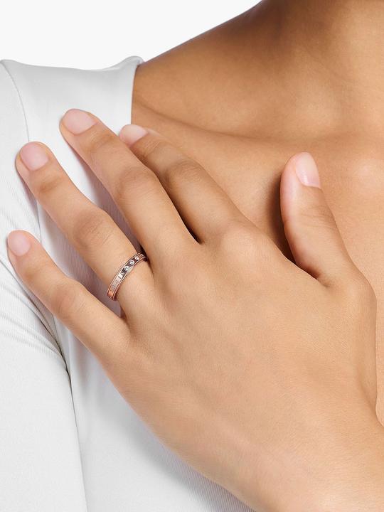 Produktbild Thomas Sabo Ring mit Weissen Steinen Verroségoldet (54, 925 Silber)