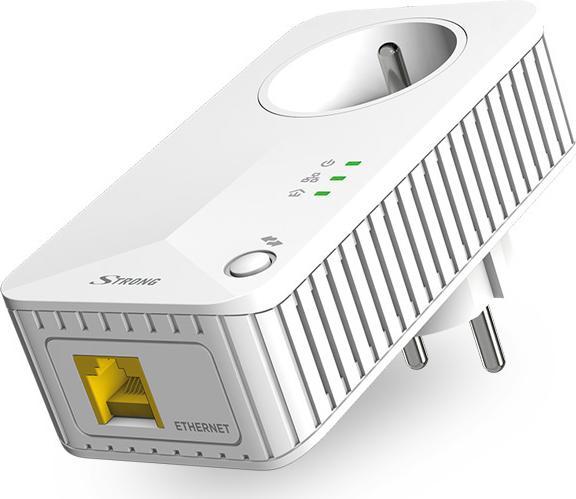 Produktbild Strong Powerline 500 Kit 500 Mbit/s Eingebauter Ethernet-Anschluss Weiss 2 Stück(e) (500 Mbit/s)