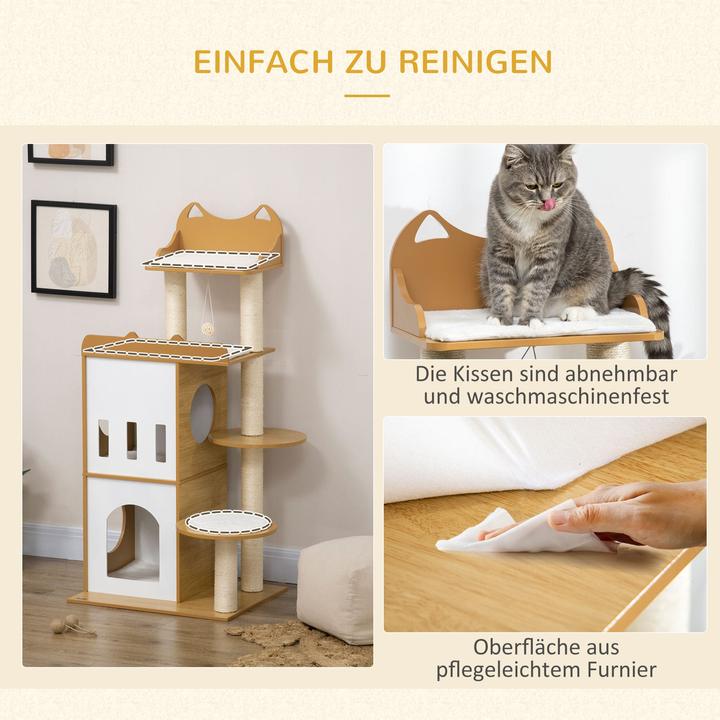 Actual product image Jamb Scratching post (133 cm, Oak+white)