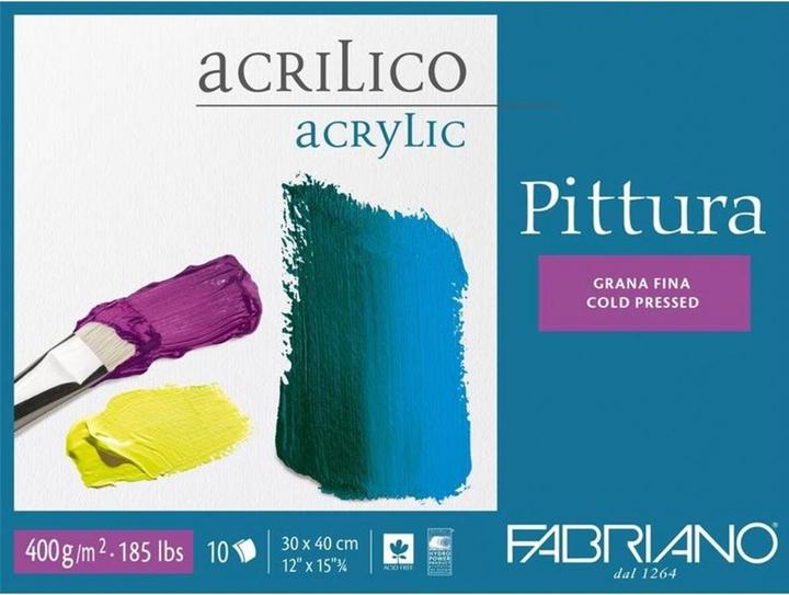 Fabriano Tampone da pittura Pittura 30 x 40 cm, acrilico, 10 fogli (30 x 40 cm)