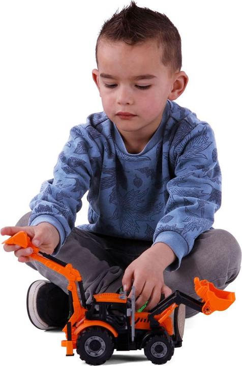 Produktbild Polesie Cavallino Traktor mit Lader und Bagger gelb, Massstab 1:3