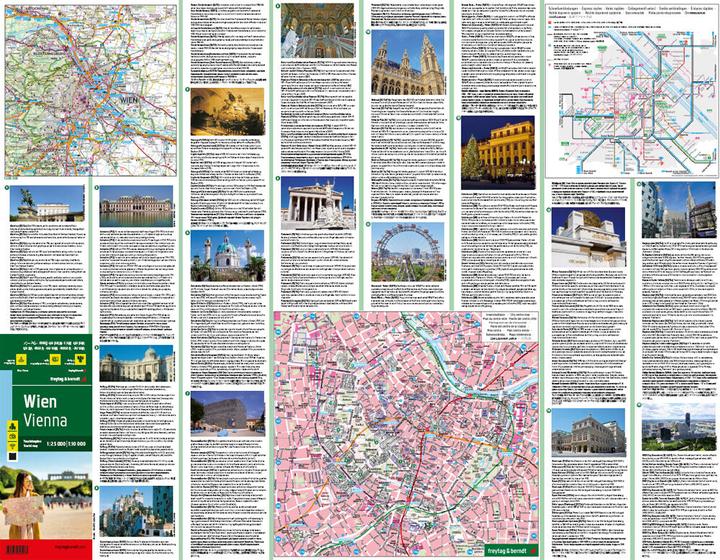 Immagine prodotto Mappa di Vienna di Freytag Berndt, Mappa turistica di Vienna.