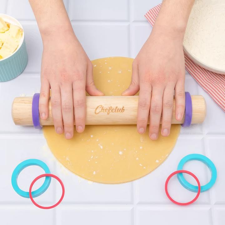 Produktbild Chefclub Nudelholz mit Silikonringen