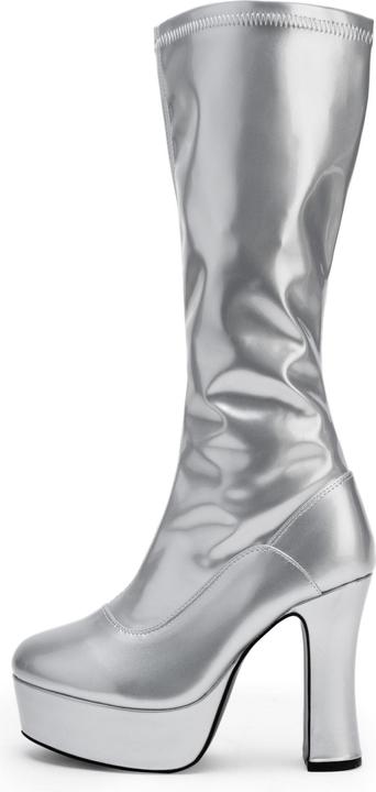 Actual product image Pleaser Plateau Stiefel mit Reissverschluss silber