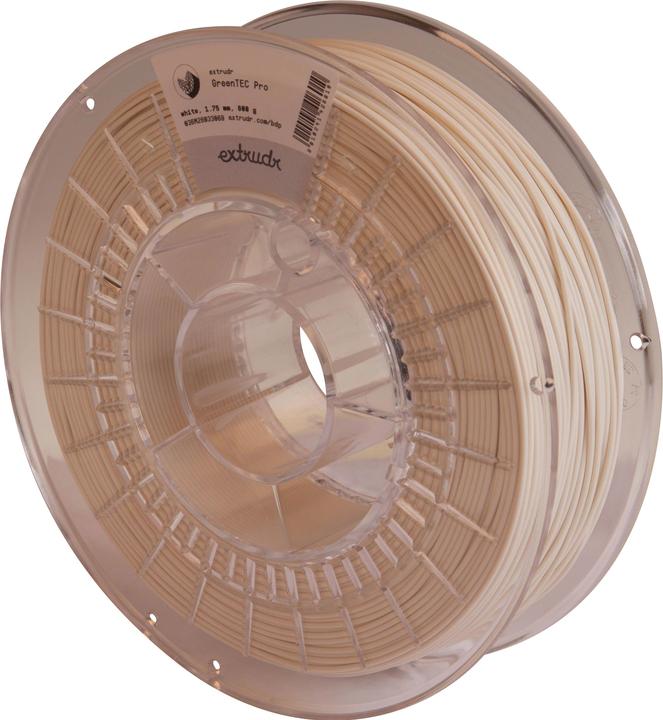 Actual product image Extrudr Greentec Pro - White - 1.75mm (bioTEC, 1.75 mm, 800 g, White)