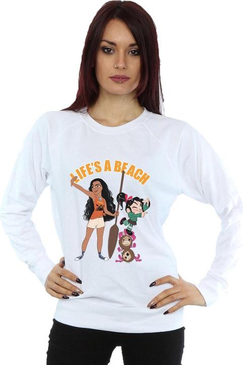 Actual product image Disney Womens/Ladies Wreck It Ralph Moana And Vanellope Sweatshirt (L)