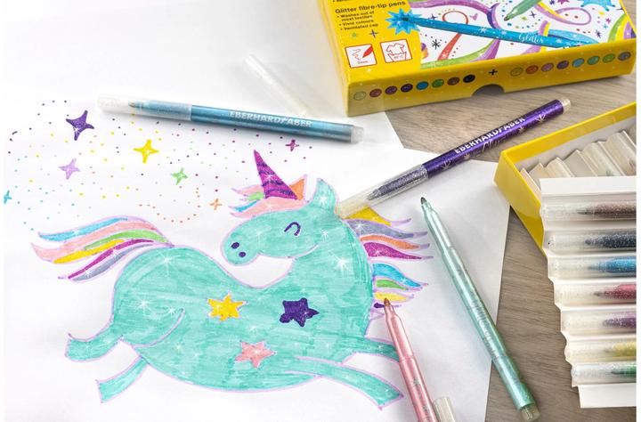 Image du produit EberhardFaber Crayon fibre Glitter (Multicolore, 16 x)