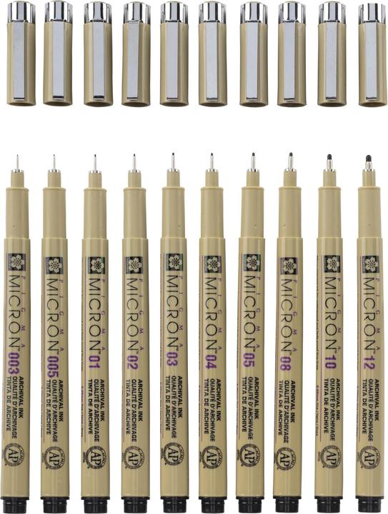 Produktbild Sakura Faserschreiber Pigma Micron (Black, 10 x)