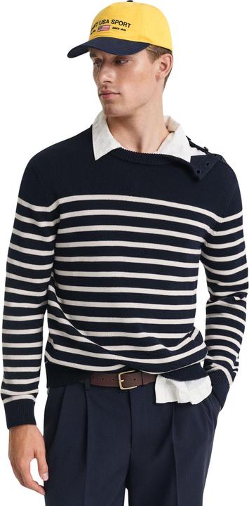Actual product image GANT Striped cotton round-neck jumper (M)