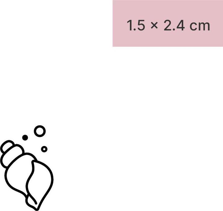 Actual product image minink Temporary tattoo - Shell