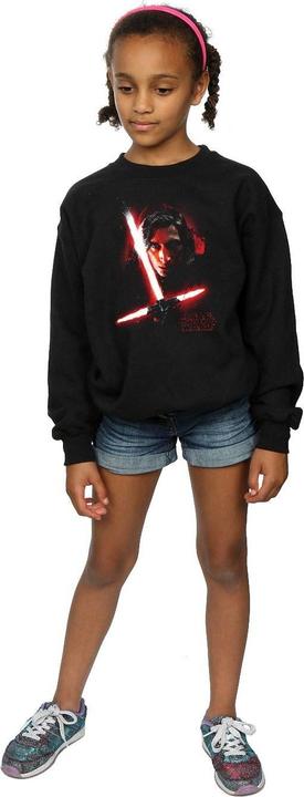 Actual product image Star Wars Girls The Last Jedi Kylo Ren Brushed Sweatshirt (152, 158)