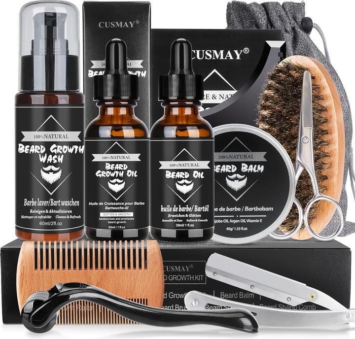 ‎Cusmay 11 in 1 Bartpflege Set (60 ml)
