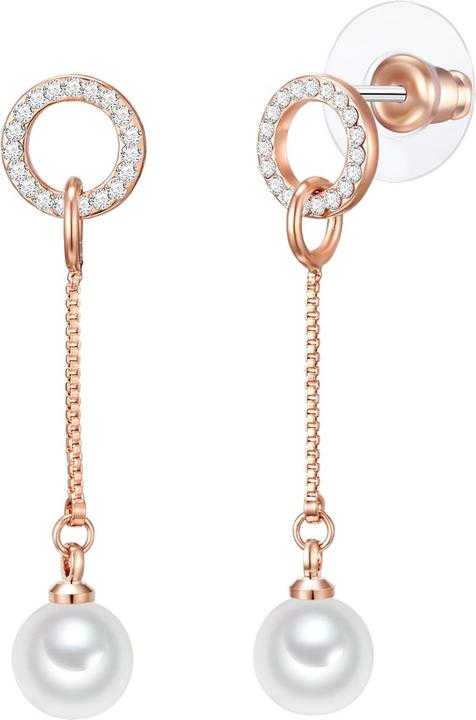 Actual product image Lulu & Jane Brass Glass Crystal Shell Core Bead Rose Gold - 33018 (Brass)
