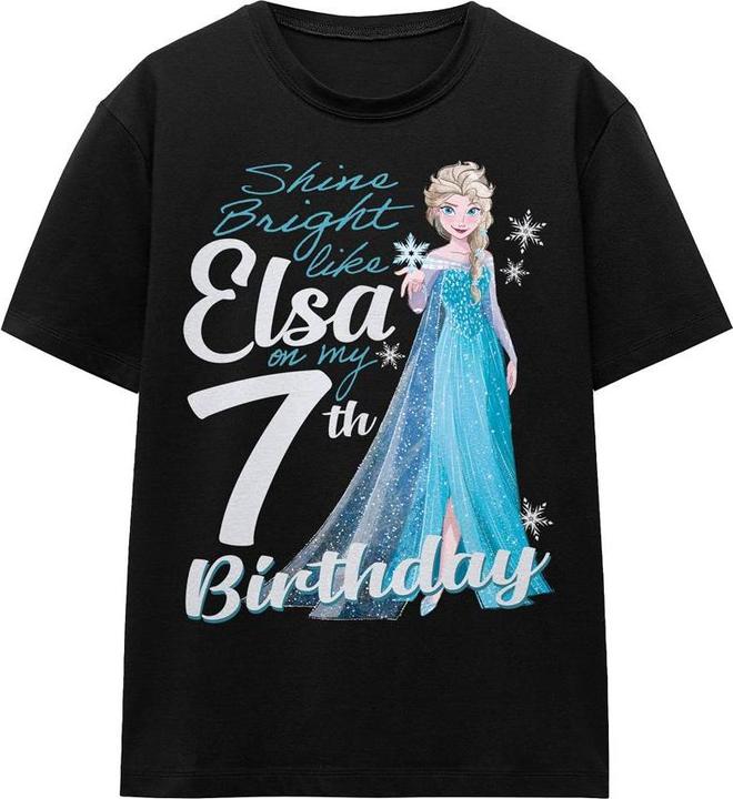 Immagine prodotto Disney Frozen Bright Like Elsa Maglietta 7° Compleanno Adulto Unisex (XXL)