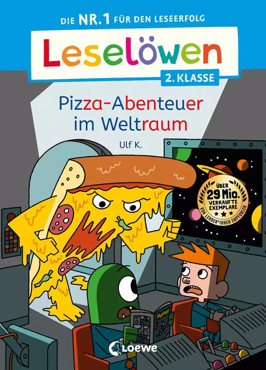 Image du produit Leselöwen 2. Klasse - Pizza-Abenteuer im Weltraum (Allemand, Ulf K., Livres de première lecture Loewe, Loewe Première lecture en autonomie, 2023)
