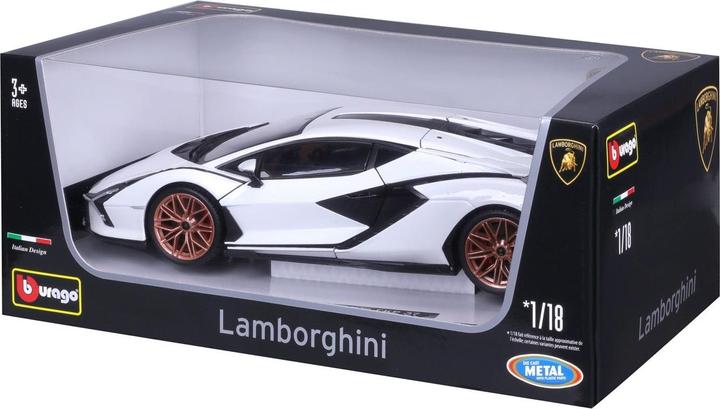 Immagine prodotto Bburago Lamborghini Sian FKP 37 1/18 bianco/nero