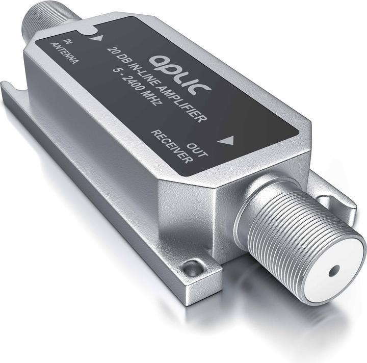 Actual product image Aplic Inline amplifier, satellite line amplifier, Inline 5 - 2400 MHz SAT amplifier, F sockets (Amplifier)
