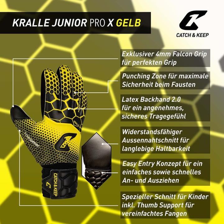 Actual product image Catch & Keep Kids Goalie Gloves Goalkeeper Gloves Football Gloves Keeper Gloves (6)