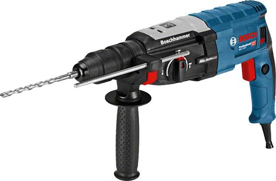 Image du produit Bosch Professional Marteau perforateur avec SDS plus GBH 2-28 F avec tête plate, jeu de 3 forets (Fonctionnement sur secteur)