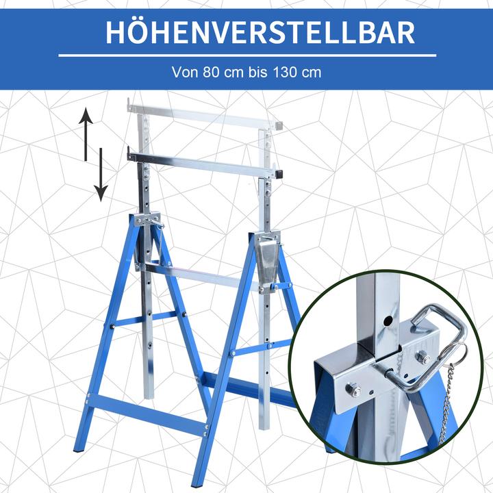 Actual product image Homcom Scaffolding trestle set of 2 (58 cm, 68 cm)