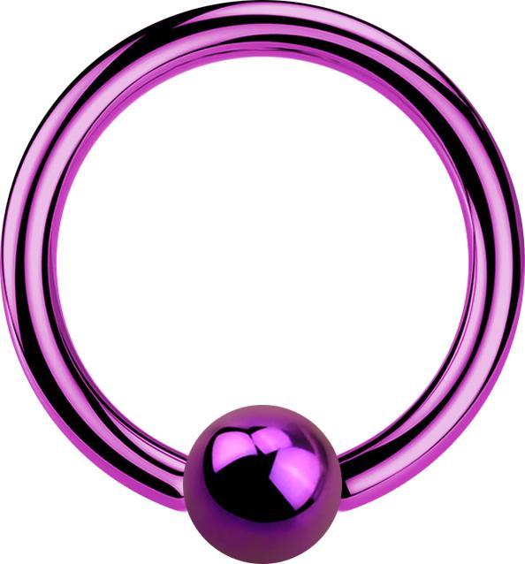 Star Piercing Micro Ball Closure Ring violett (ohne Messing, Titan G23)