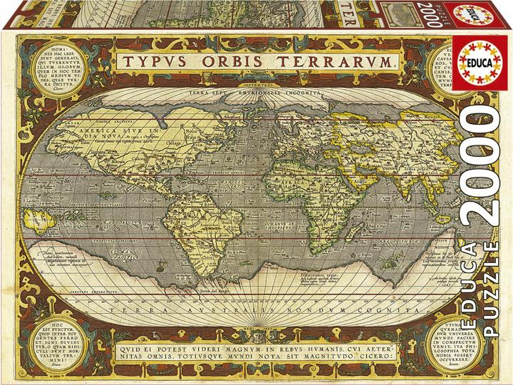 Immagine prodotto Educa 19620 Puzzle 2000 Pz. Mappa del mondo (2000 pezzi)