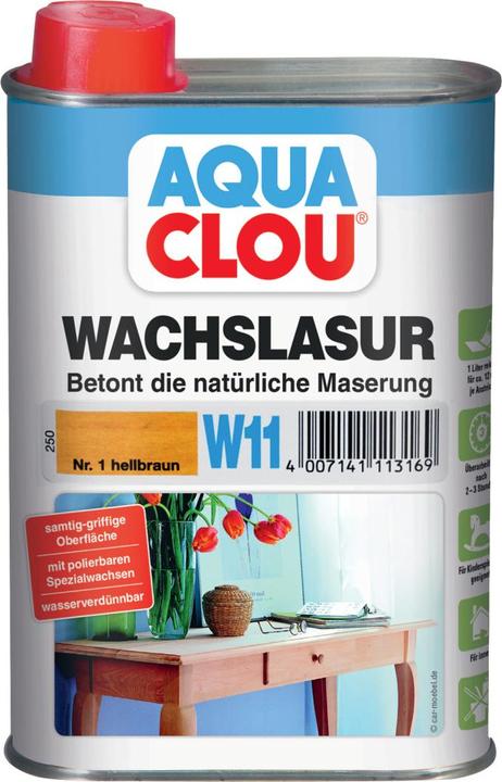 Produktbild Clou Aqua Wachslasur W11 (Hellbraun, 0.25 l)
