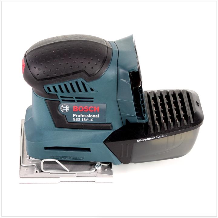 Produktbild Bosch Professional Bosch GSS 18V-10 Akku Schwingschleifer 18V + 1x Akku 5,0Ah + Ladegerät + L-Boxx (Schwingschleifer)