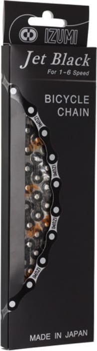 Immagine prodotto Izumi Chain MFG Catena per bicicletta 410 C JB/S 5-6 scomparti - Jet Black / Argento (1-velocità)