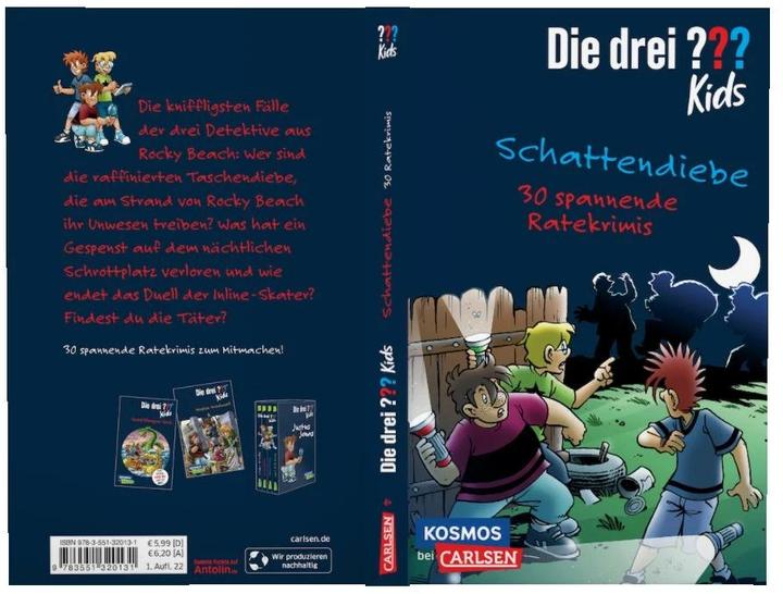 Produktbild Die drei??? Kids: Schattendiebe. 30 spannende Ratekrimis! (Deutsch, Ulf Blanck, Stefanie Wegner, 2022)