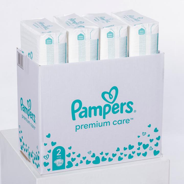 Actual product image Pampers Premium Care (Size 2, Monthly box, 224 Piece)