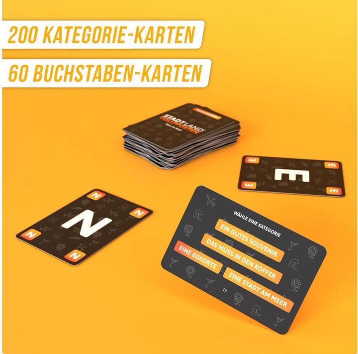Actual product image Denkriesen - STADT LAND VOLLPFOSTEN® - The card game - URLAUB EDITION - "Meer im Kopf." (German)