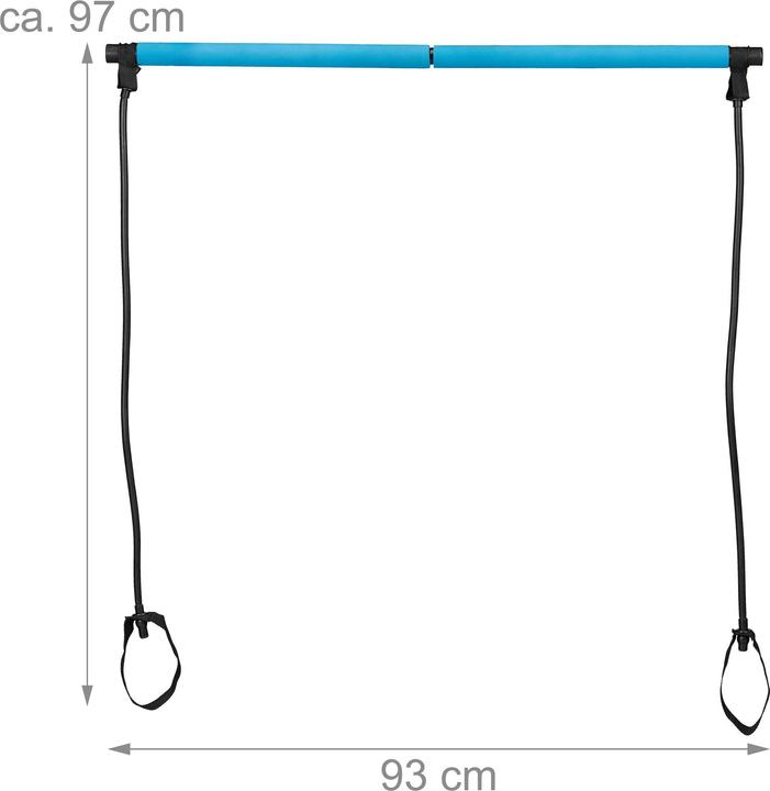 Actual product image Relaxdays Pilates bar + resistance bands (0.03 m)