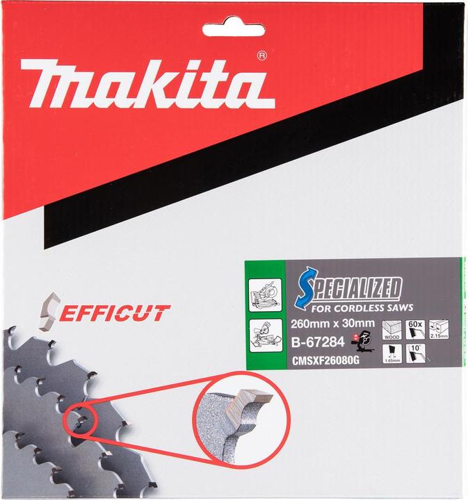 Produktbild Makita EFFICUT Sägeb.260x30x60Z