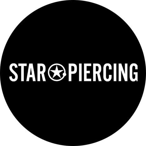 Actual product image Star Piercing Aufkleber rund 50 mm (Outdoor) (without brass, Plastic)