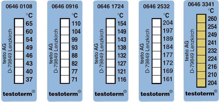 Produktbild Testo Temperaturstreifen +204 - +260°C