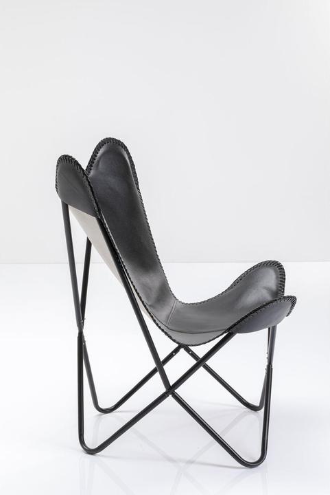 Kare Design Poltrona California in pelle nera
