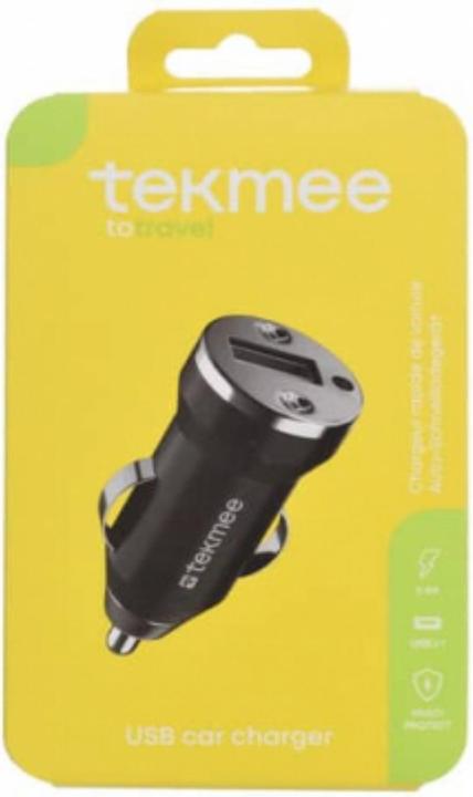 Image du produit Tekmee Adaptateur de charge voiture USB-A 12V noir