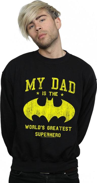 Image du produit Mens Batman My Dad Is A Superhero Cotton Sweatshirt (M)