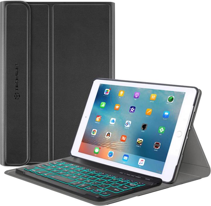 Actual product image Techsuit - CozyTab Case (with RGB Wireless Magnetic Keyboard) - iPad Mini 4 / Mini 5 - Black (IPad Mini 4)