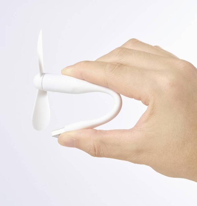 Actual product image Renkforce RF-USBF-101-WH USB fan Swivelling (W x H x D) 85 x 141 x 21 m