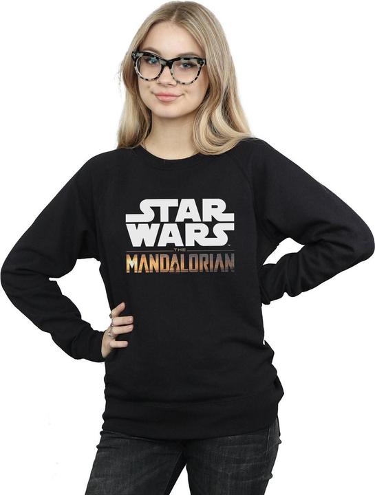 Actual product image Star Wars Womens/Ladies The Mandalorian Logo Sweatshirt (S)