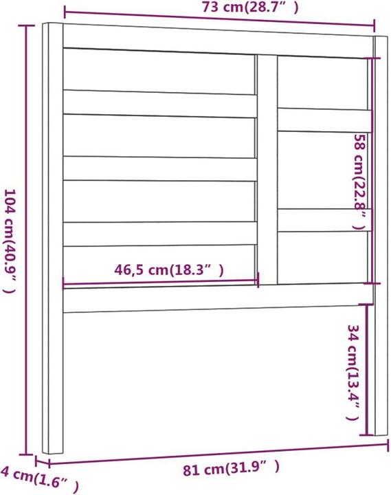 Actual product image VidaXL Edan (81 x 4 x 104 cm)