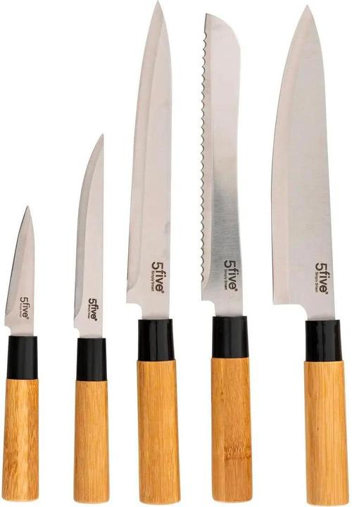 Image du produit 5Five Set de couteaux et d'ustensiles de cuisine - Bambou - 11 pièces