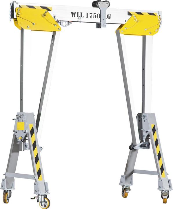 Planeta Portique en aluminium RLPK, hauteur h.t. 1864 - 2464 mm, largeur 7000 mm.