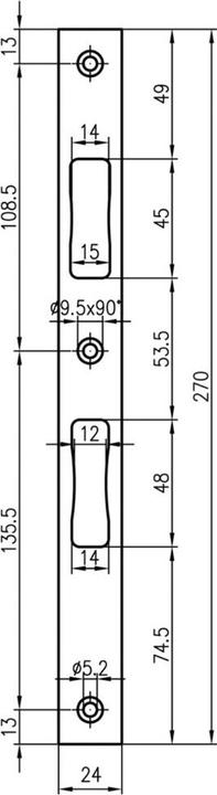 MSL Flat strike plates B-19421 (Striking plate)