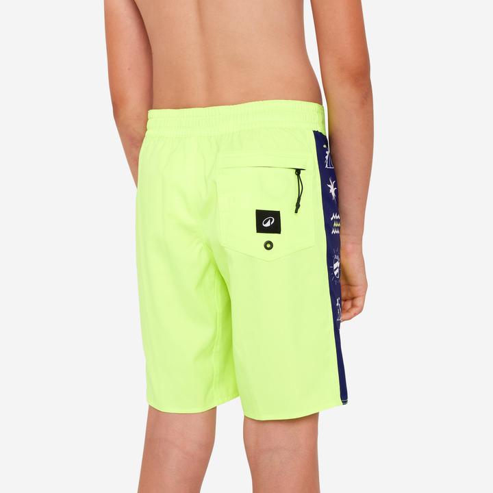 Actual product image Olaian Boardshorts Surfen Jungen 900 Band gelb (12, 13, 14)