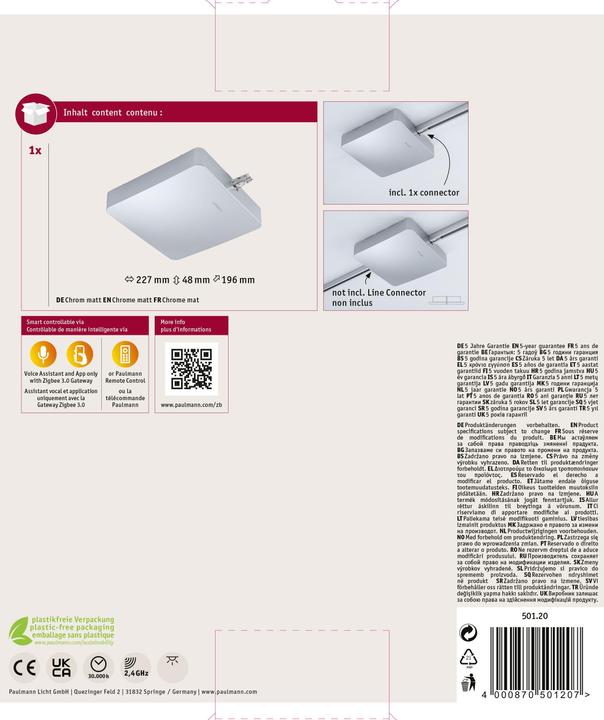 Produktbild Paulmann URail Einspeisung Zigbee